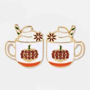 Sugarfix Baublebar Earrings Pumpkin to Talk About Spice Latte